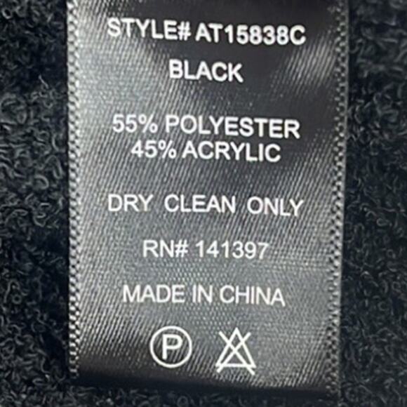 ASTR The Label Sweater Surplice Front Black Pointelle Size S NWT Sweater Weather - Picture 8 of 9